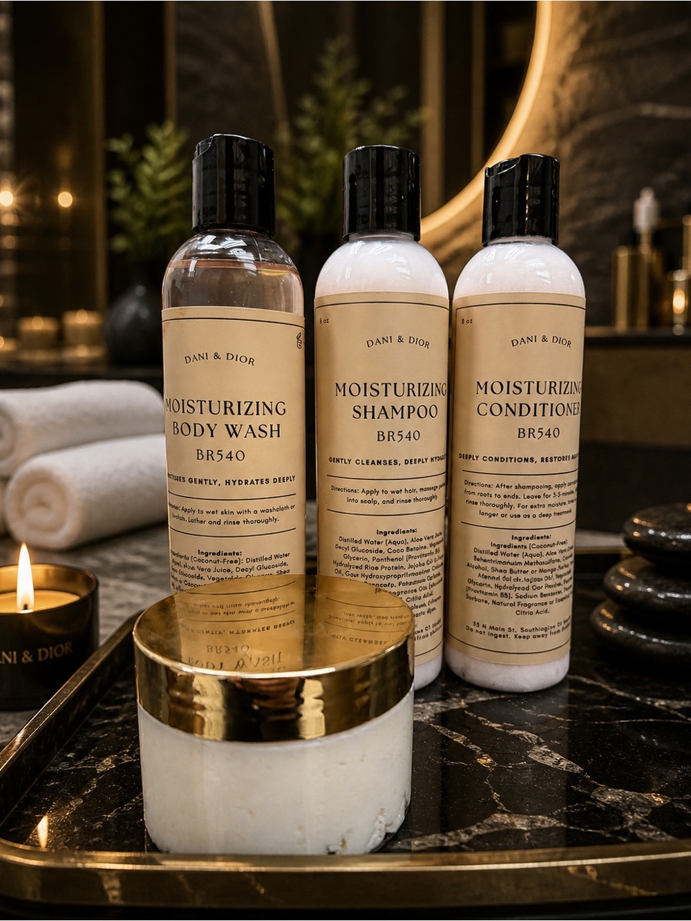 $125 Bundle of BR 540 Set- Body Wash, Shampoo & Conditioner & Body Butter